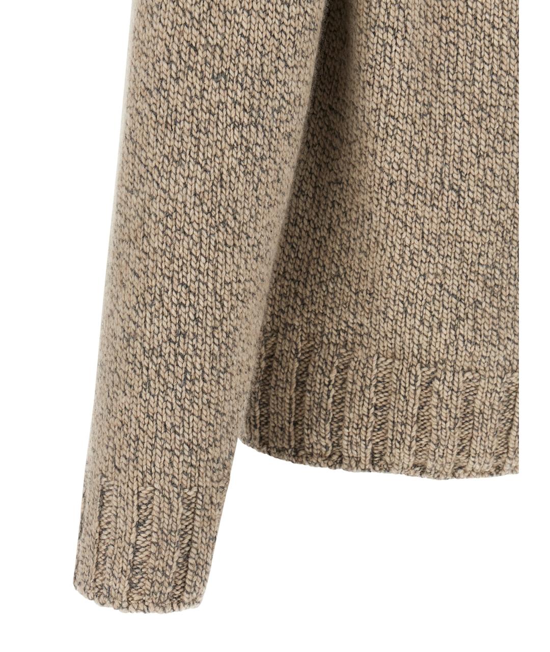 ZEGNA Бежевый кашемировый джемпер / свитер, фото 4