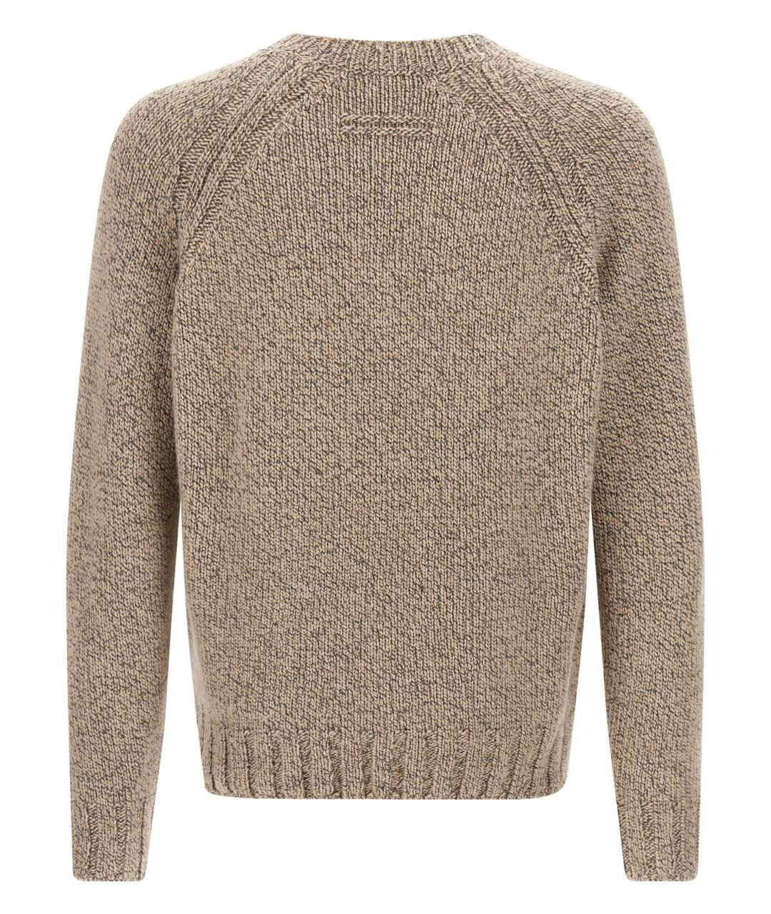 ZEGNA Бежевый кашемировый джемпер / свитер, фото 2