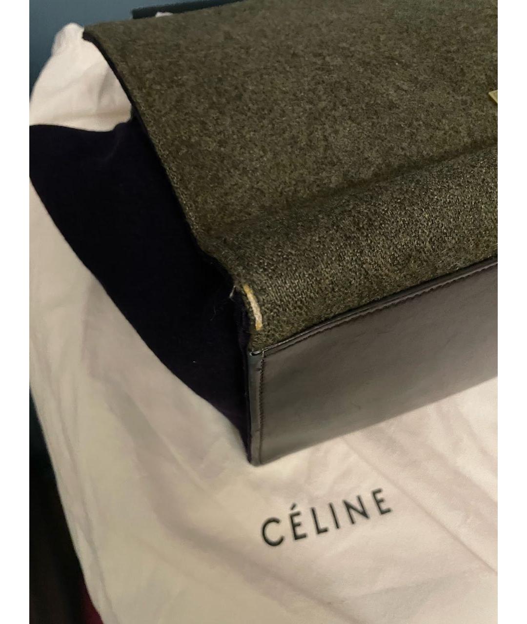 CELINE Хаки сумка тоут, фото 6