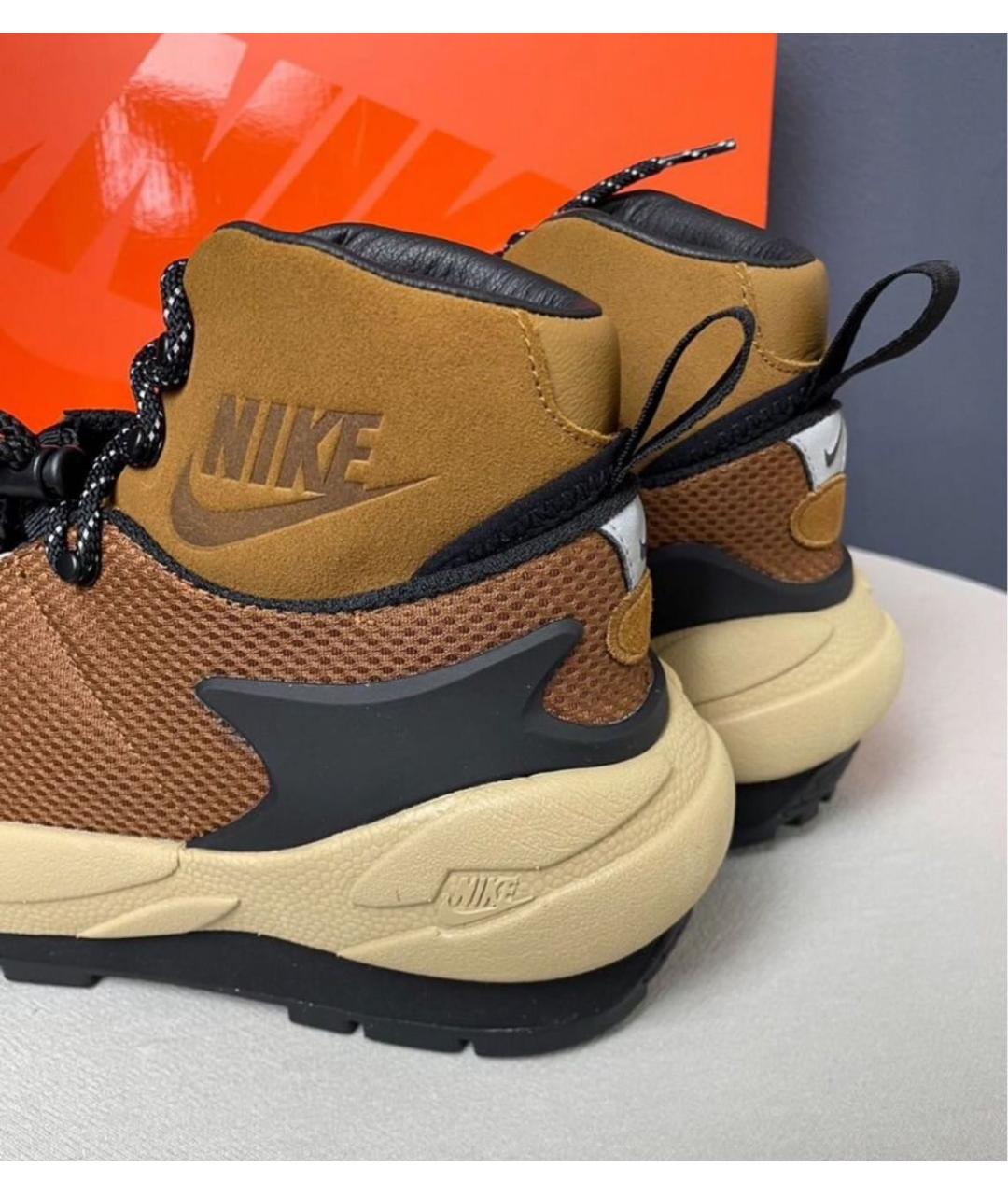 NIKE Коричневые кожаные высокие ботинки, фото 7