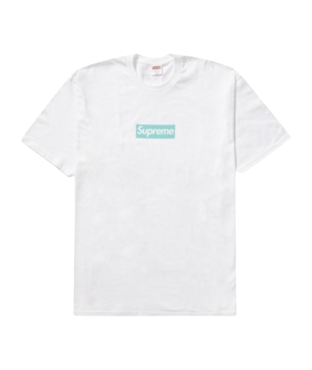 SUPREME Белая хлопковая футболка, фото 1