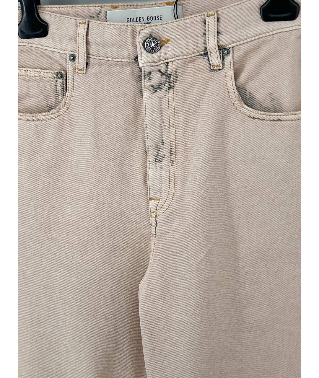 GOLDEN GOOSE DELUXE BRAND Розовые хлопковые прямые джинсы, фото 4