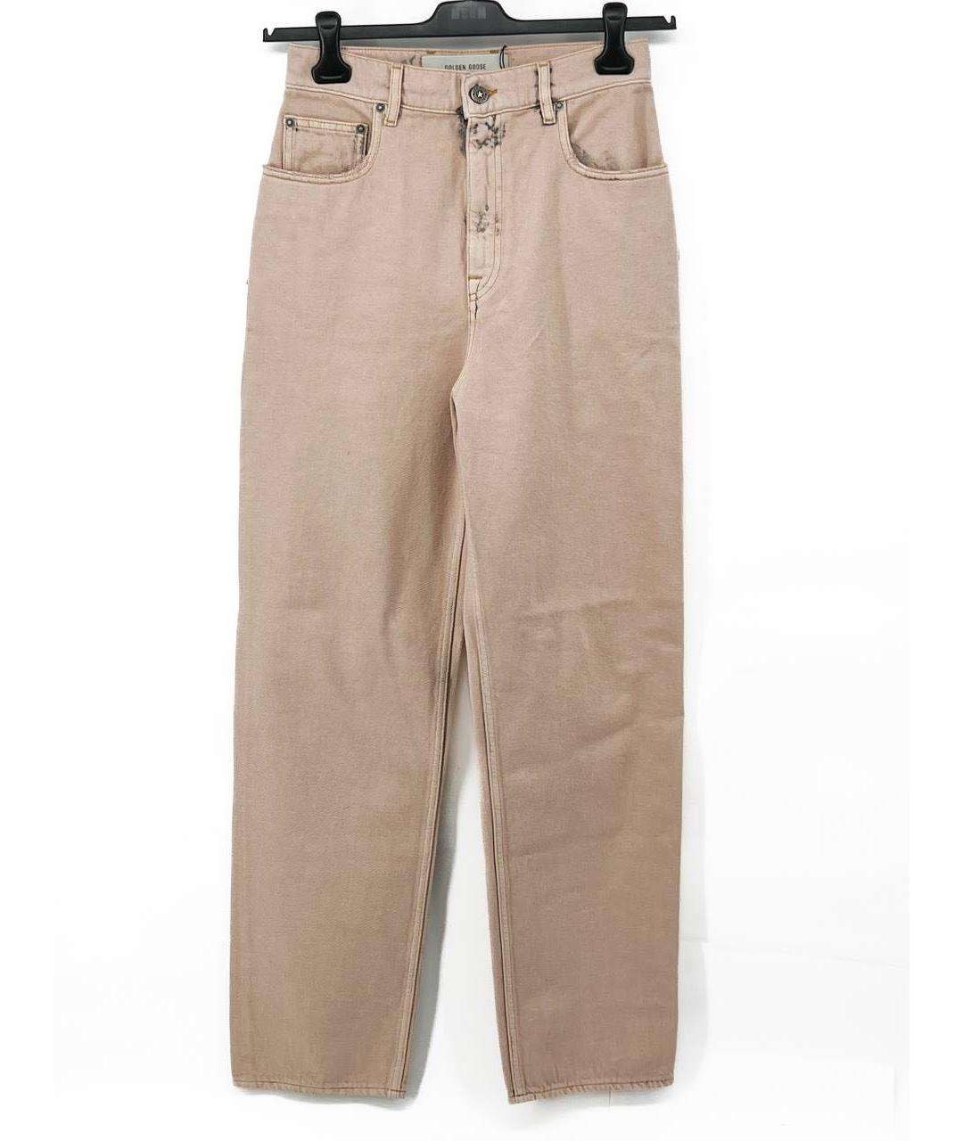 GOLDEN GOOSE DELUXE BRAND Розовые хлопковые прямые джинсы, фото 7