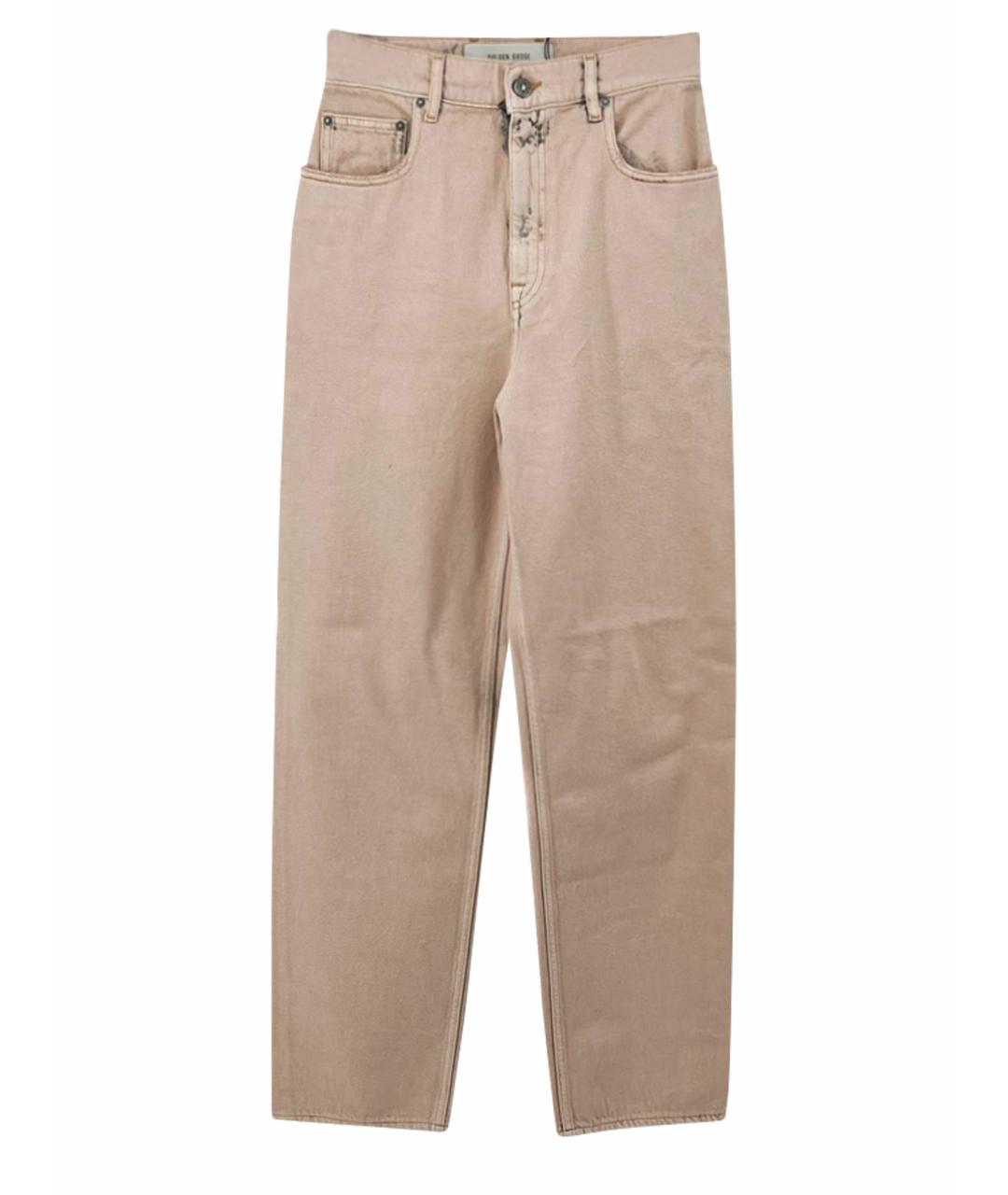 GOLDEN GOOSE DELUXE BRAND Розовые хлопковые прямые джинсы, фото 1