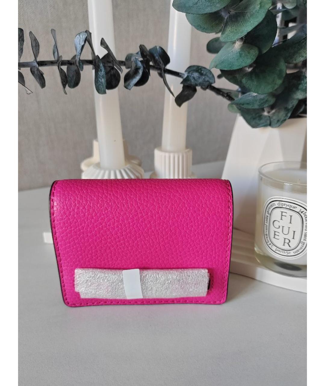 MICHAEL KORS Розовый кожаный кошелек, фото 4