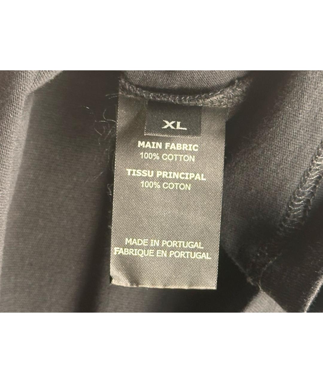 VETEMENTS Черная хлопковая футболка, фото 4