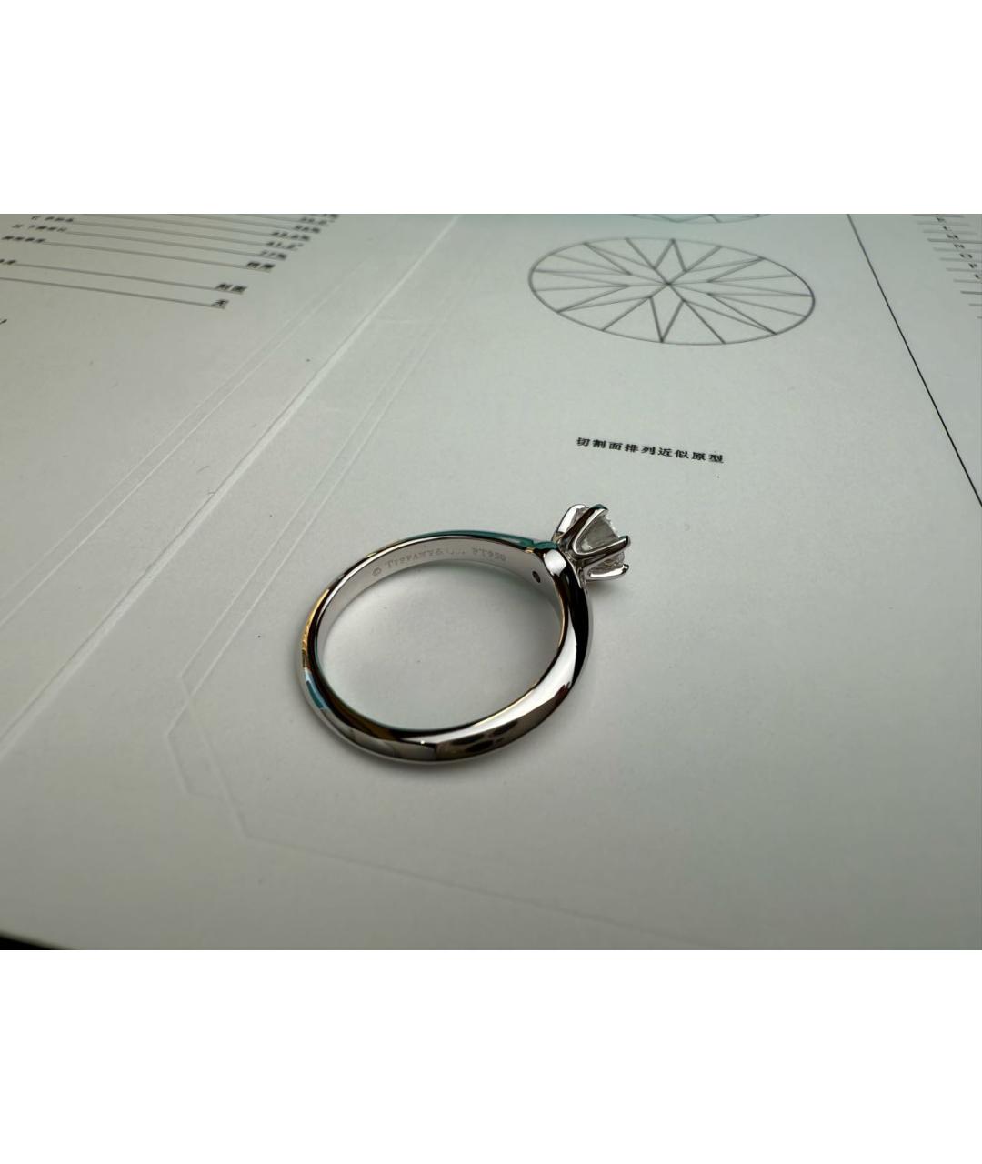 TIFFANY&CO Белое платиновое кольцо, фото 6
