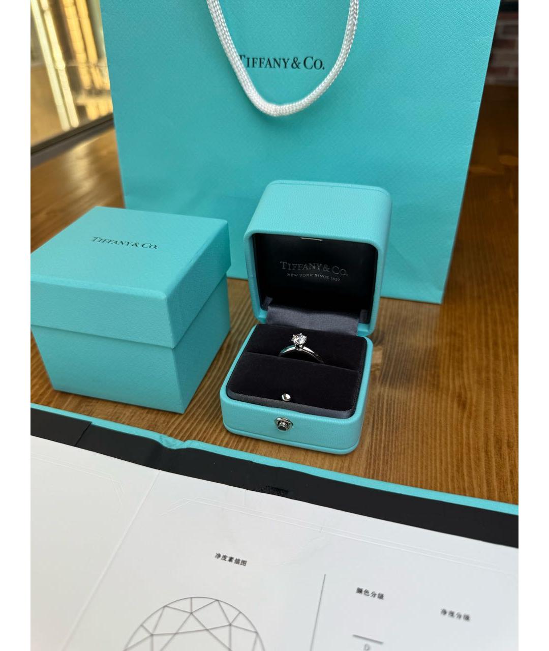 TIFFANY&CO Белое платиновое кольцо, фото 3