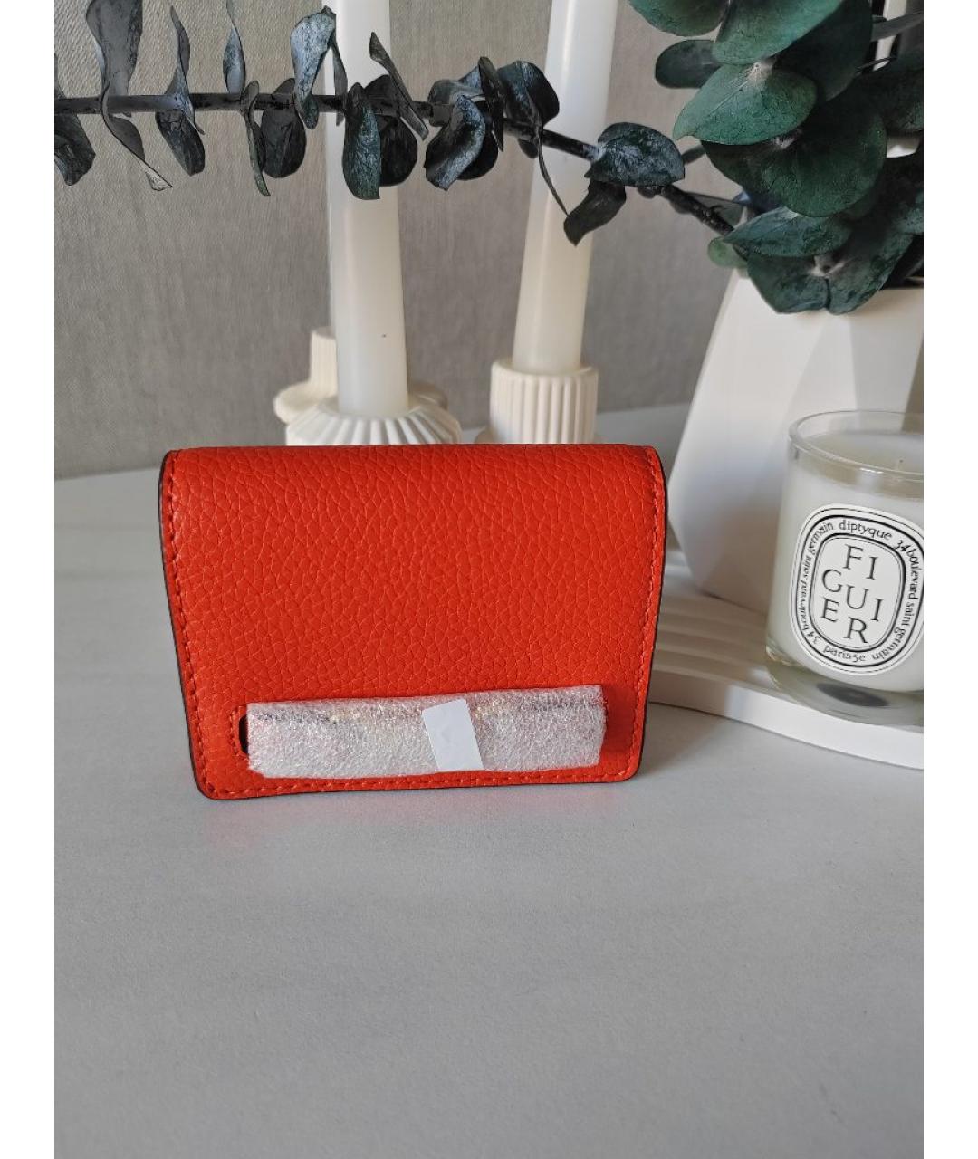 MICHAEL KORS Оранжевый кожаный кошелек, фото 4