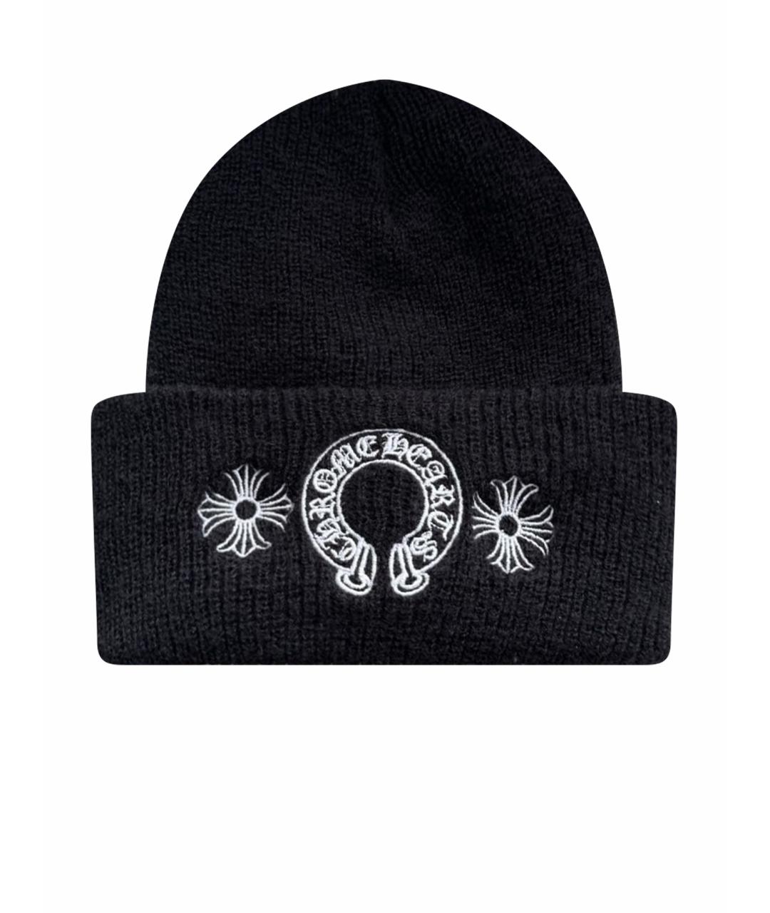 CHROME HEARTS Черная шерстяная шапка, фото 1