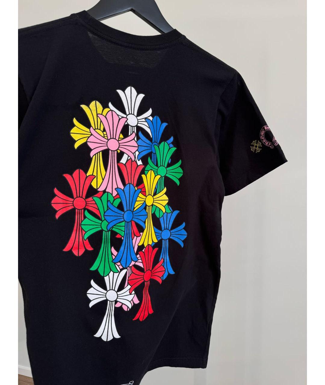 CHROME HEARTS Черная хлопковая футболка, фото 4