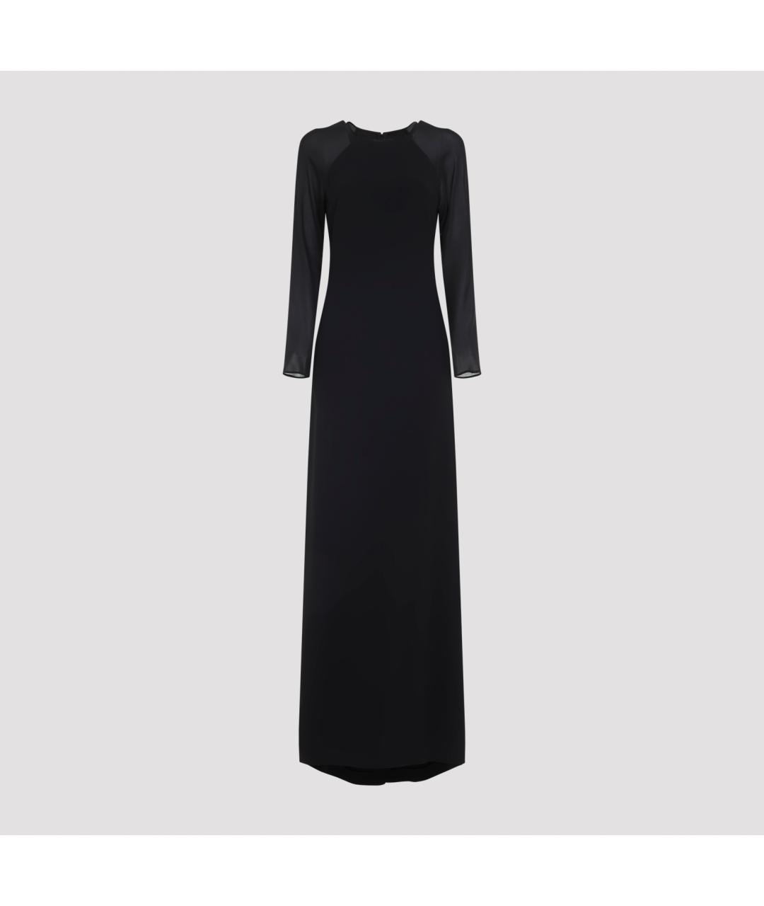 ALBERTA FERRETTI Черное вискозное вечернее платье, фото 6