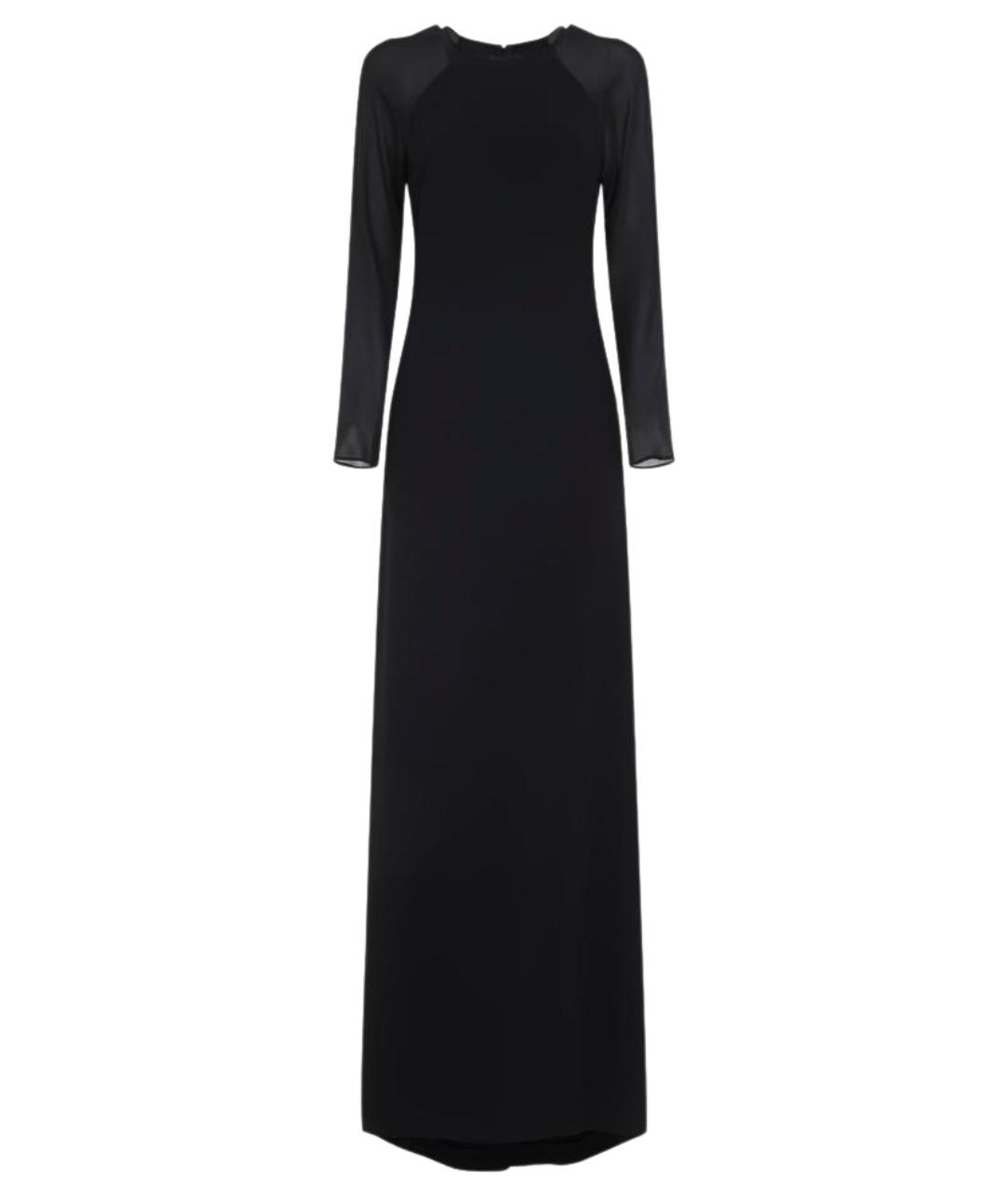 ALBERTA FERRETTI Черное вискозное вечернее платье, фото 1