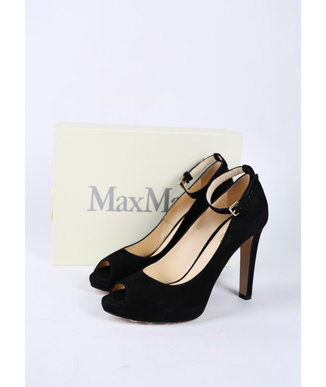 MAX MARA Черные замшевые туфли, фото 6
