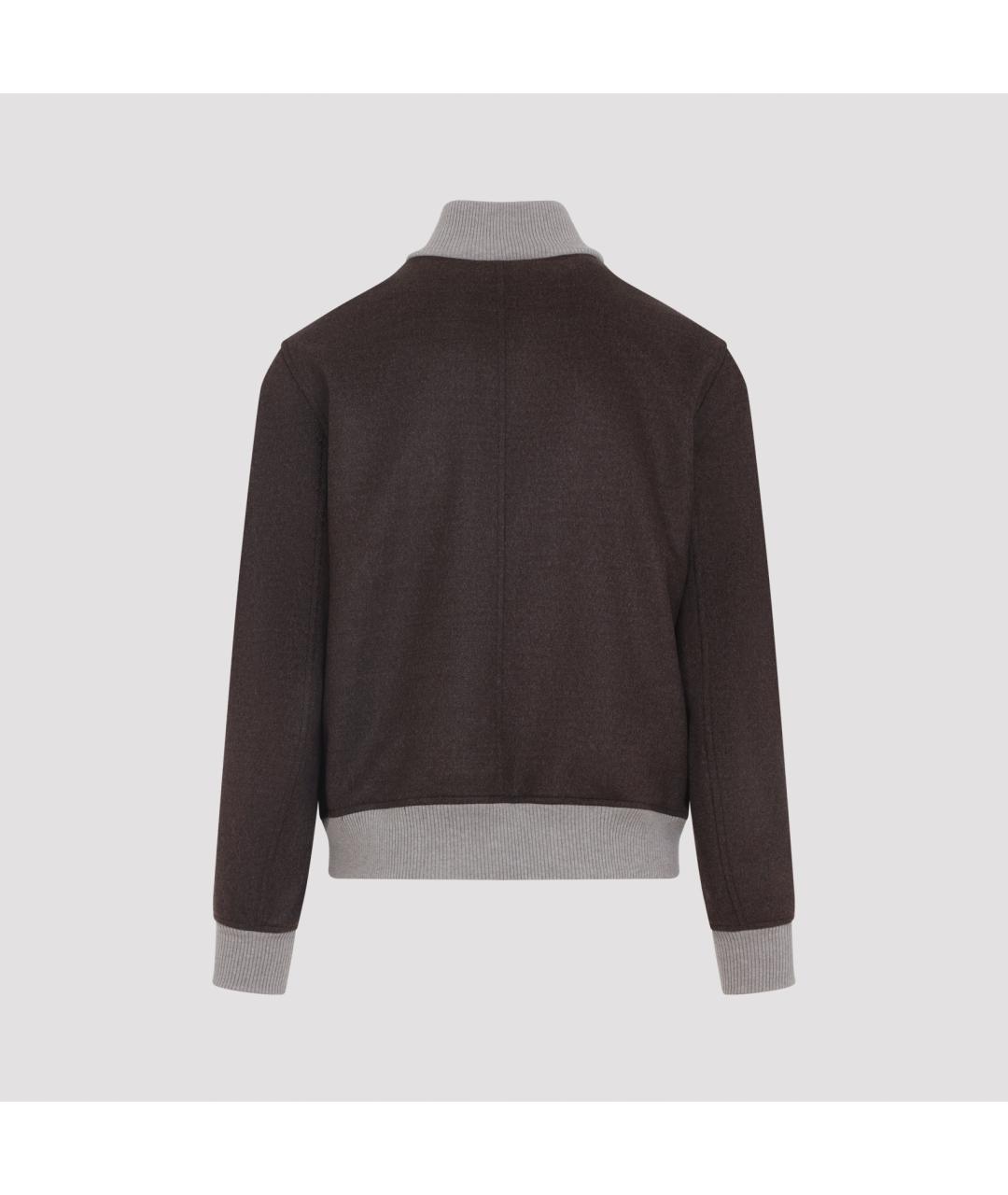 BRUNELLO CUCINELLI Коричневая шерстяная куртка, фото 4