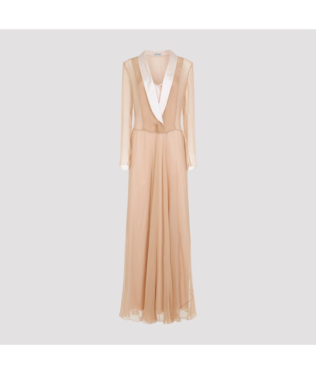 ALBERTA FERRETTI Розовое шелковое платье, фото 3