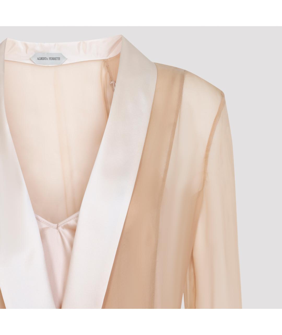 ALBERTA FERRETTI Розовое шелковое платье, фото 6
