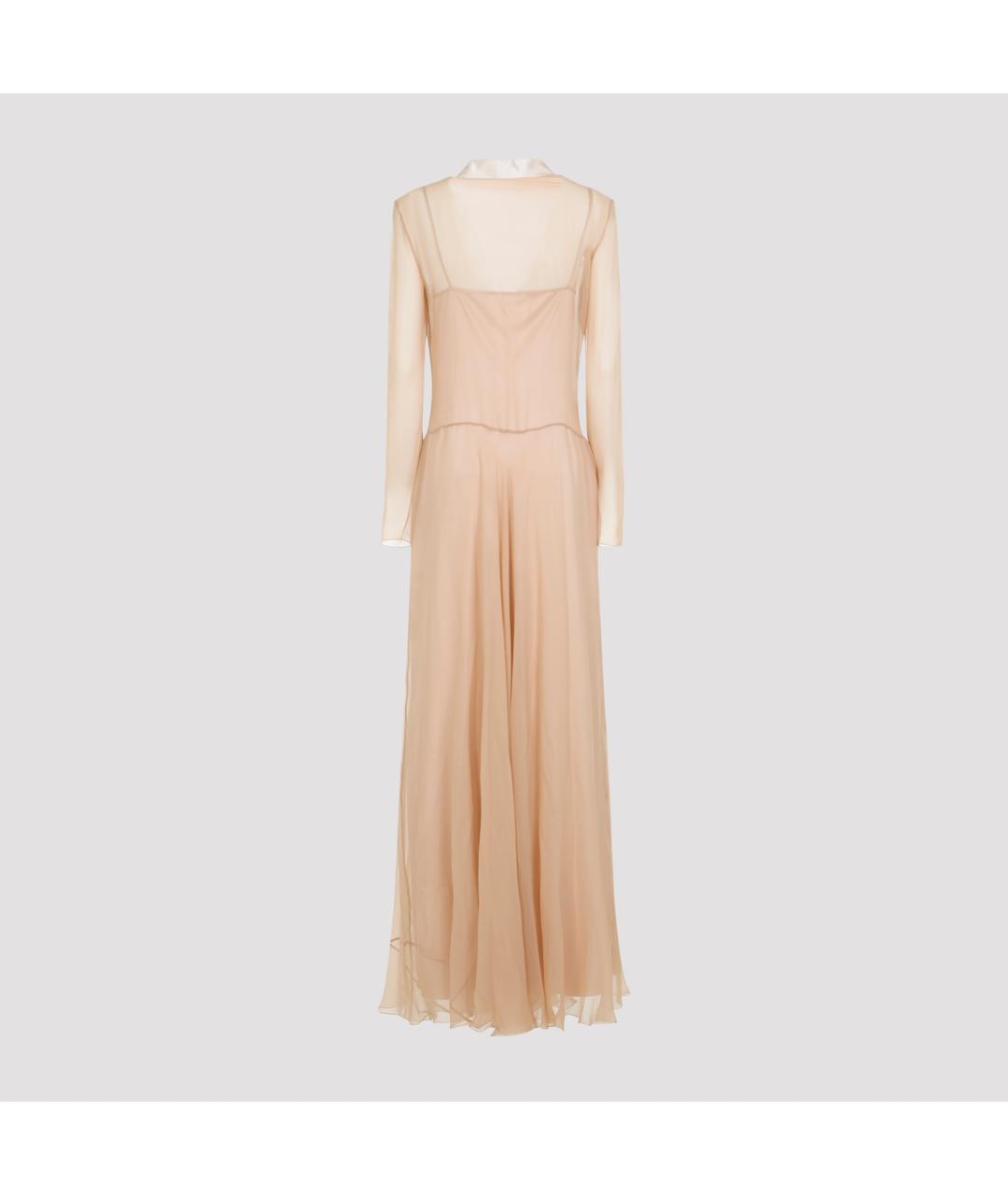 ALBERTA FERRETTI Розовое шелковое платье, фото 4