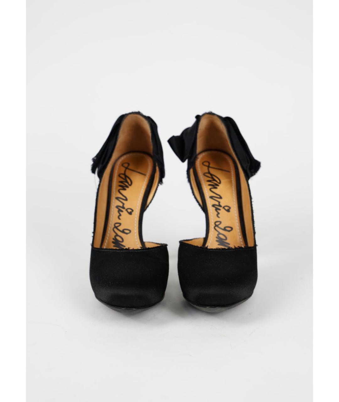 LANVIN Черные текстильные туфли, фото 3