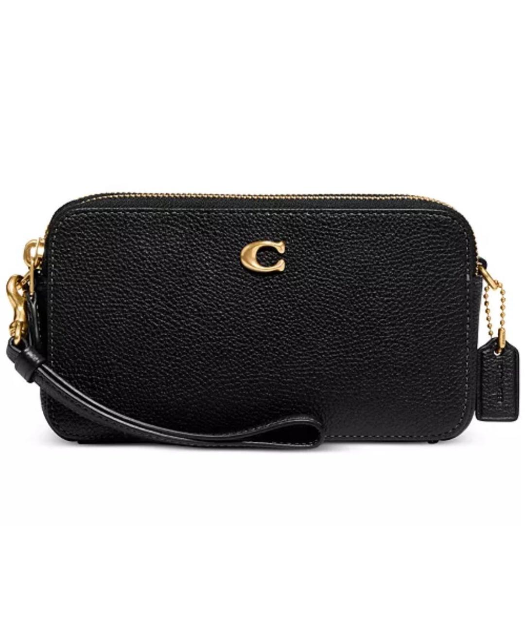 COACH Черная кожаная сумка через плечо, фото 1