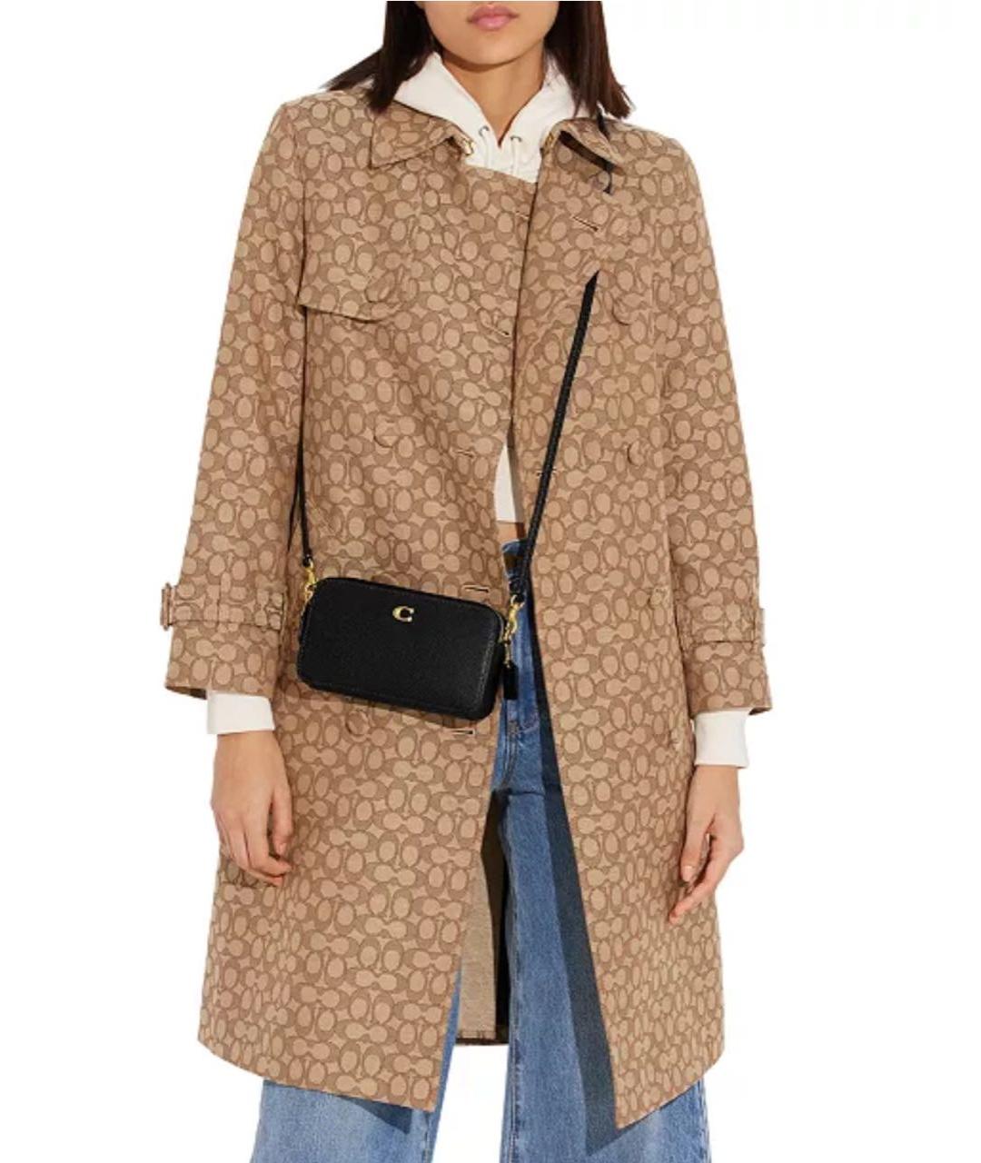 COACH Черная кожаная сумка через плечо, фото 7