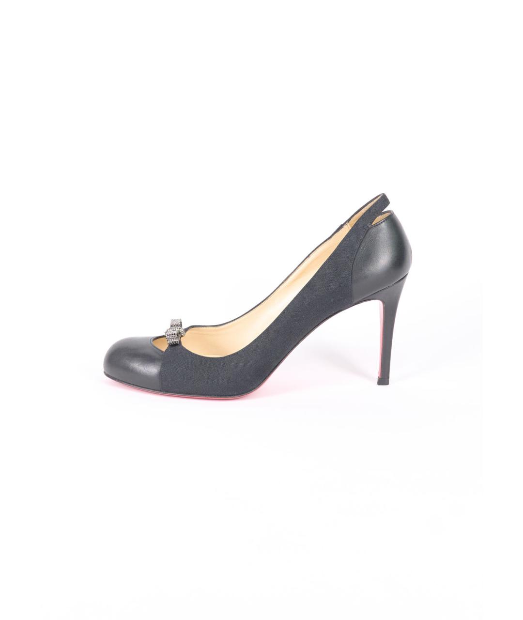 CHRISTIAN LOUBOUTIN Черные кожаные туфли, фото 6