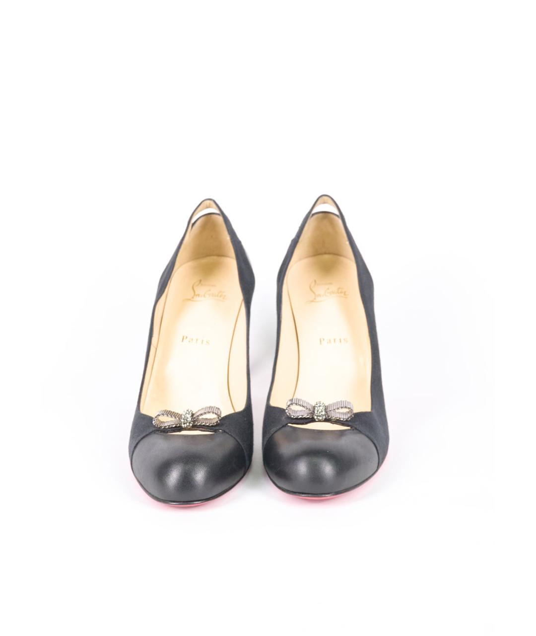 CHRISTIAN LOUBOUTIN Черные кожаные туфли, фото 2