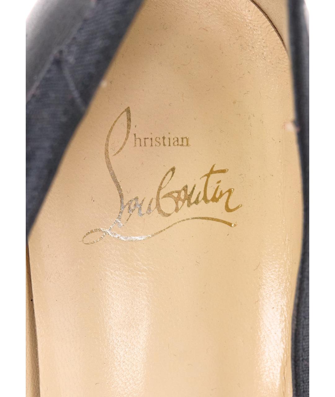 CHRISTIAN LOUBOUTIN Черные кожаные туфли, фото 5