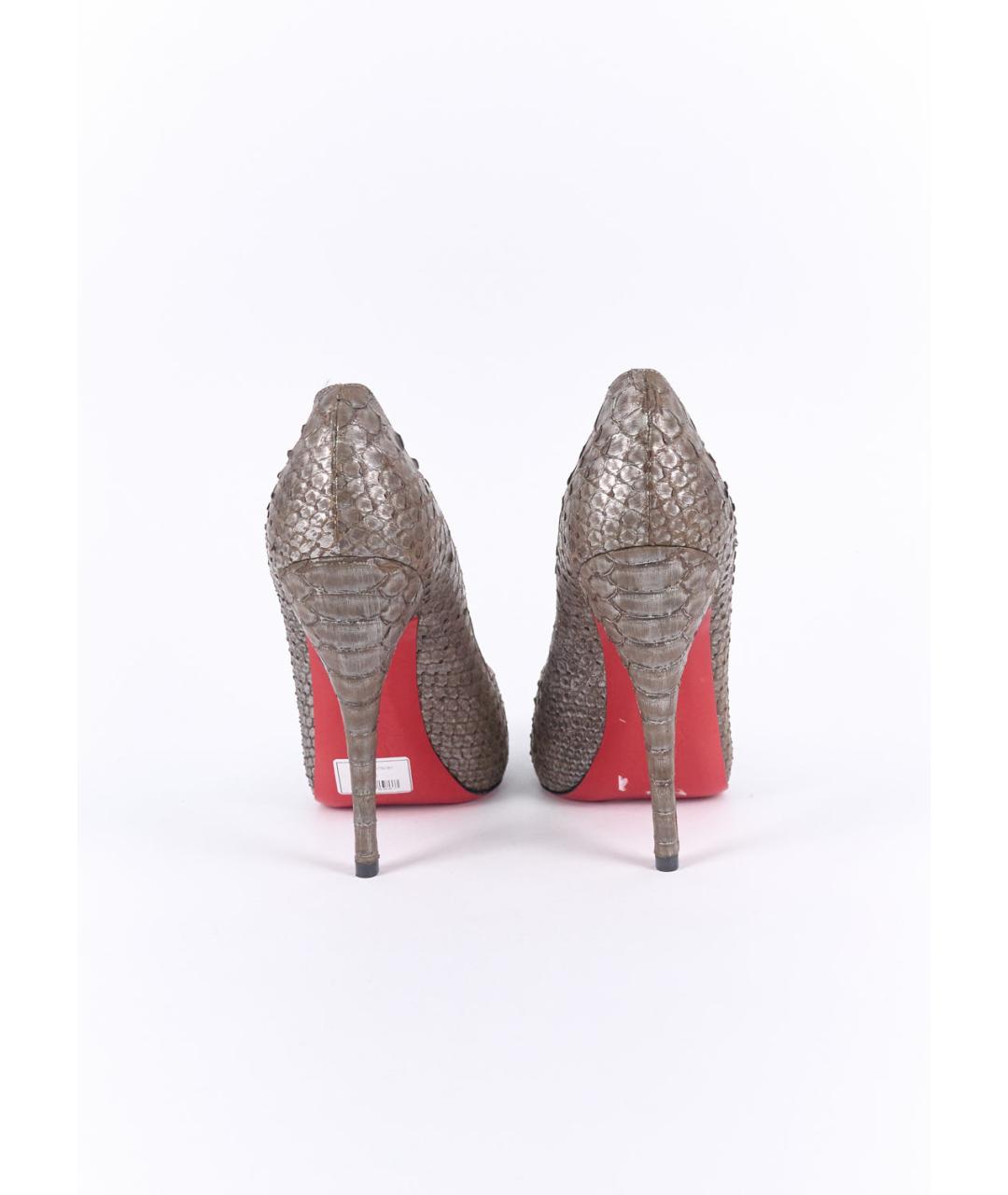 CHRISTIAN LOUBOUTIN Коричневые туфли из экзотической кожи, фото 4