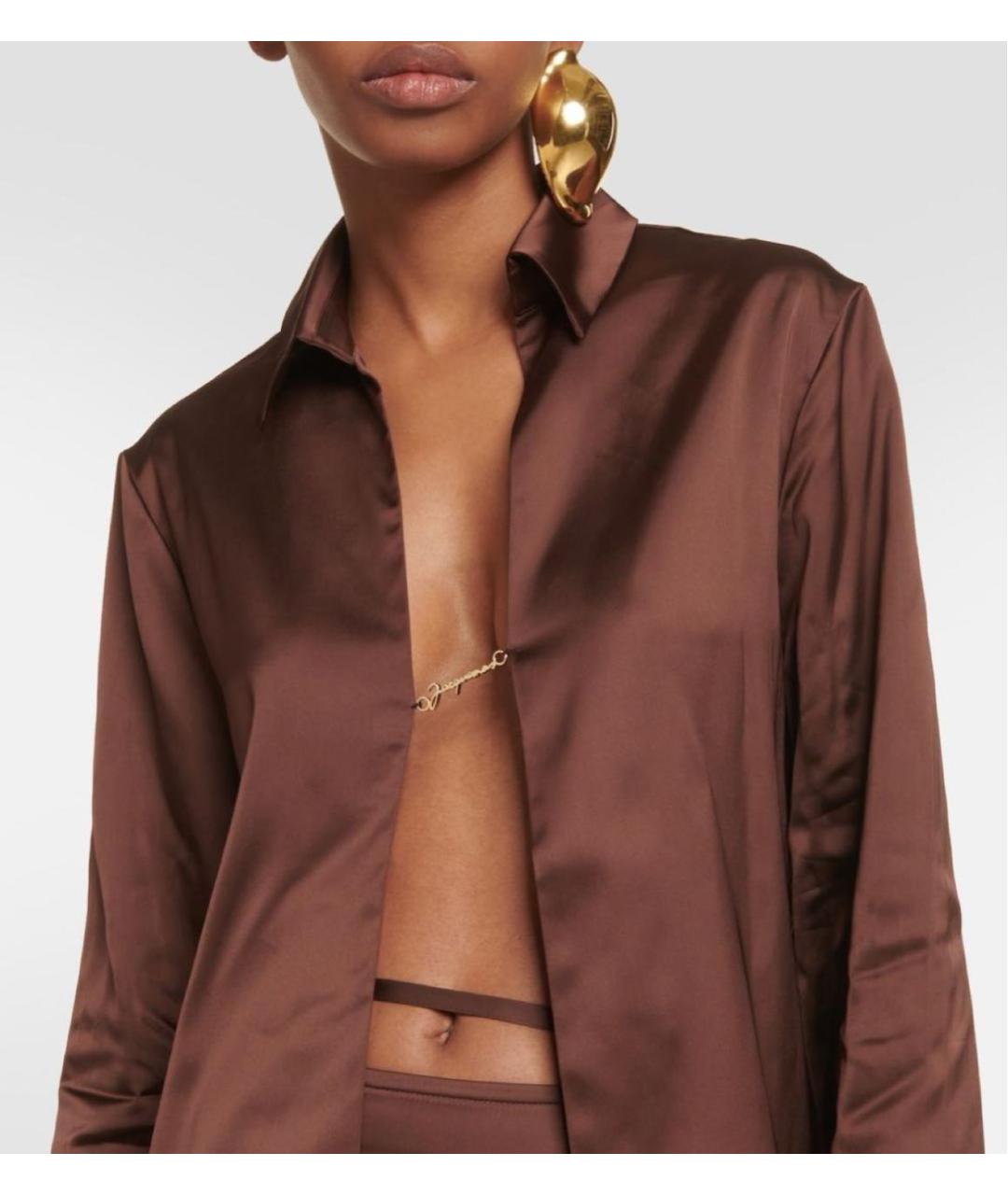 JACQUEMUS Коричневый вискозный костюм с юбками, фото 8