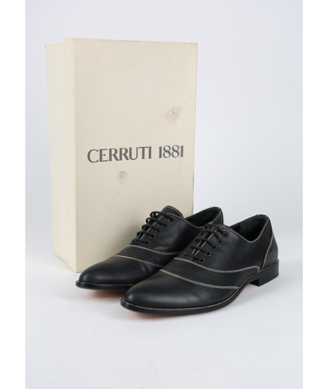 CERRUTI 1881 Черные кожаные туфли, фото 6