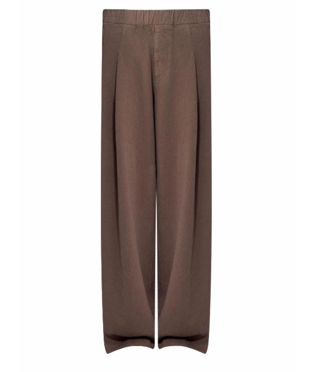 DRIES VAN NOTEN Коричневые хлопковые повседневные брюки, фото 1