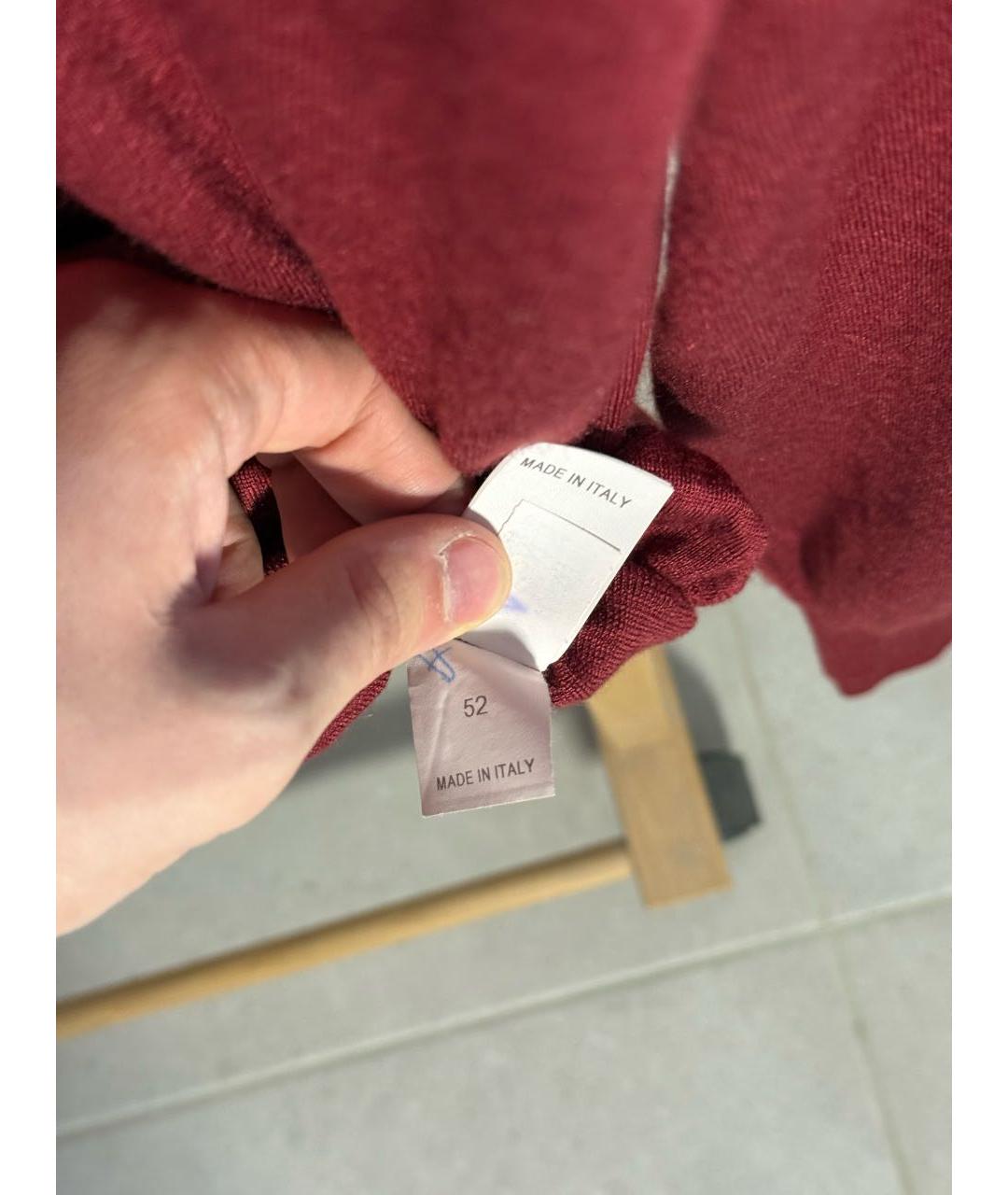 BRUNELLO CUCINELLI Бордовый кашемировый джемпер / свитер, фото 4
