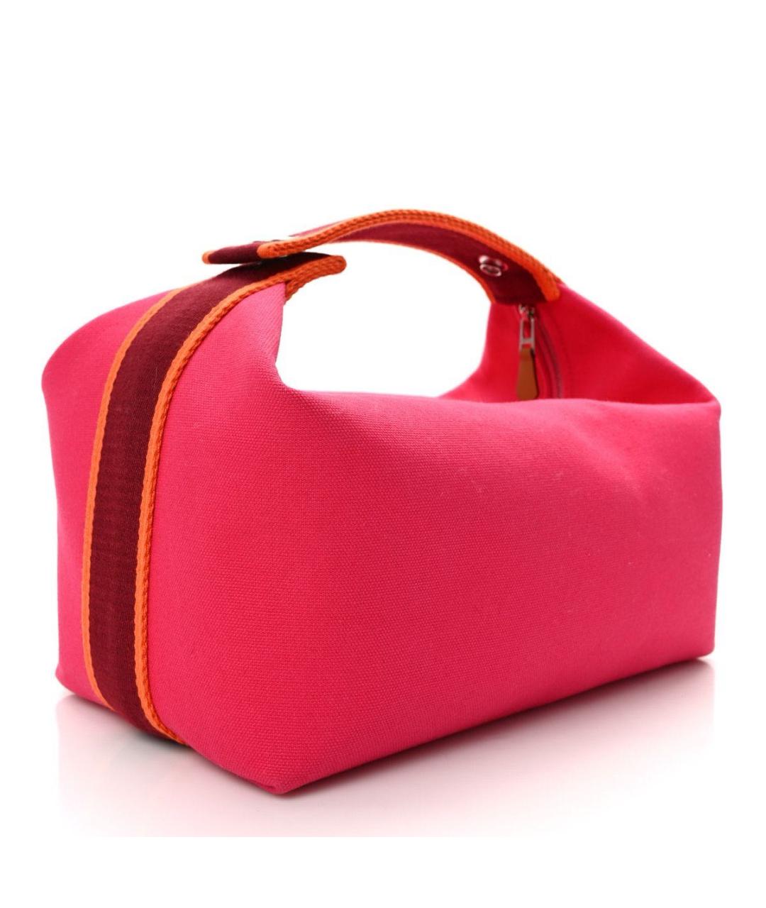 HERMES Фуксия хлопковая косметичка, фото 4