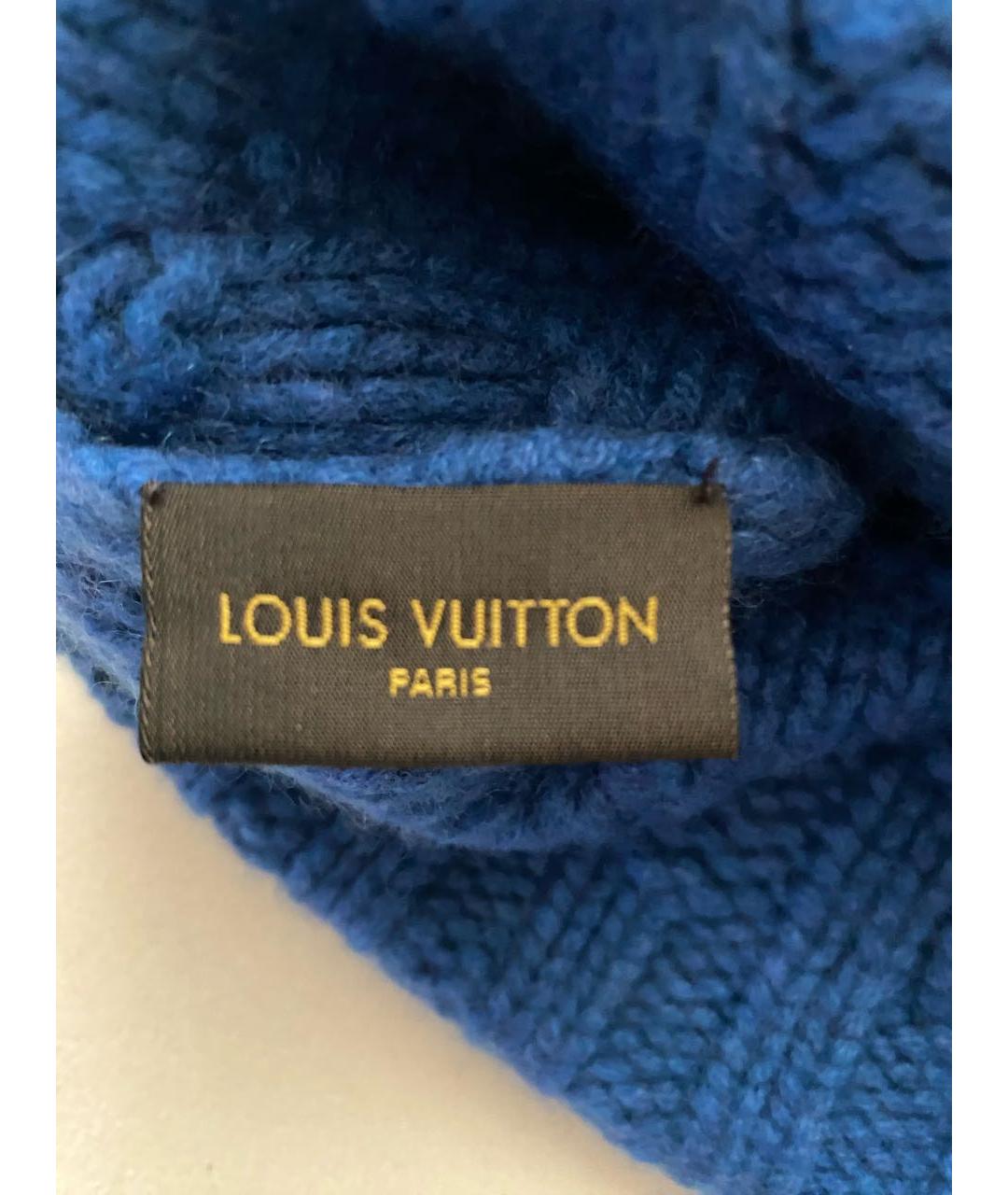 LOUIS VUITTON Синяя кашемировая шапка, фото 3