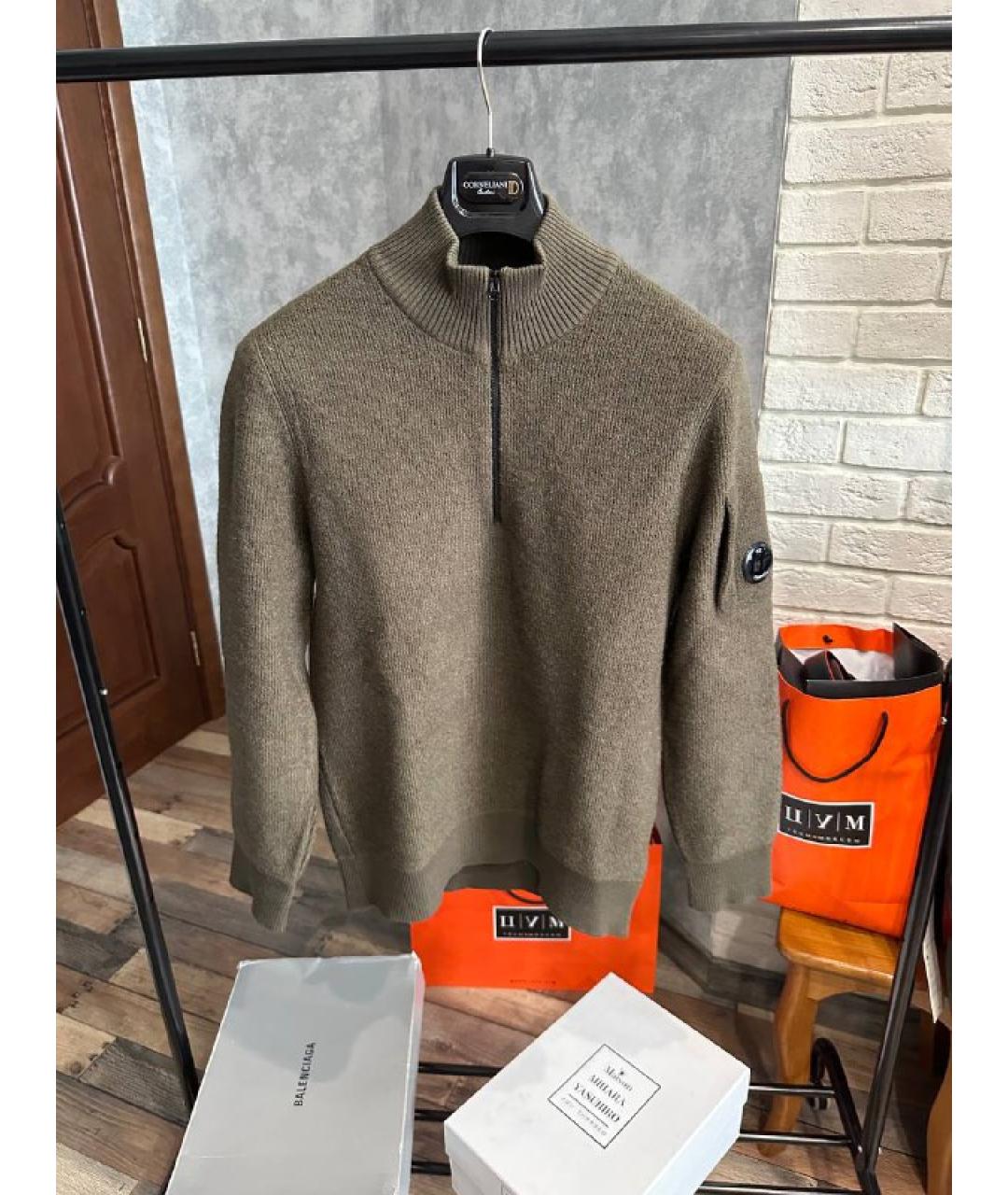 CP COMPANY Зеленый шерстяной джемпер / свитер, фото 8