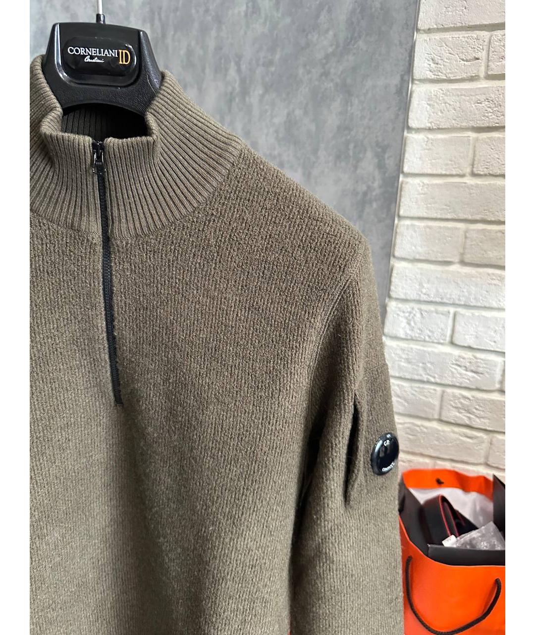 CP COMPANY Зеленый шерстяной джемпер / свитер, фото 3