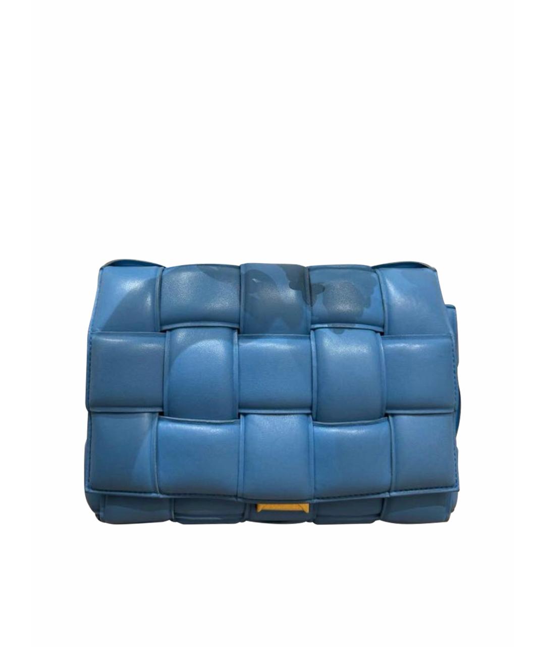 BOTTEGA VENETA Голубая кожаная сумка через плечо, фото 1