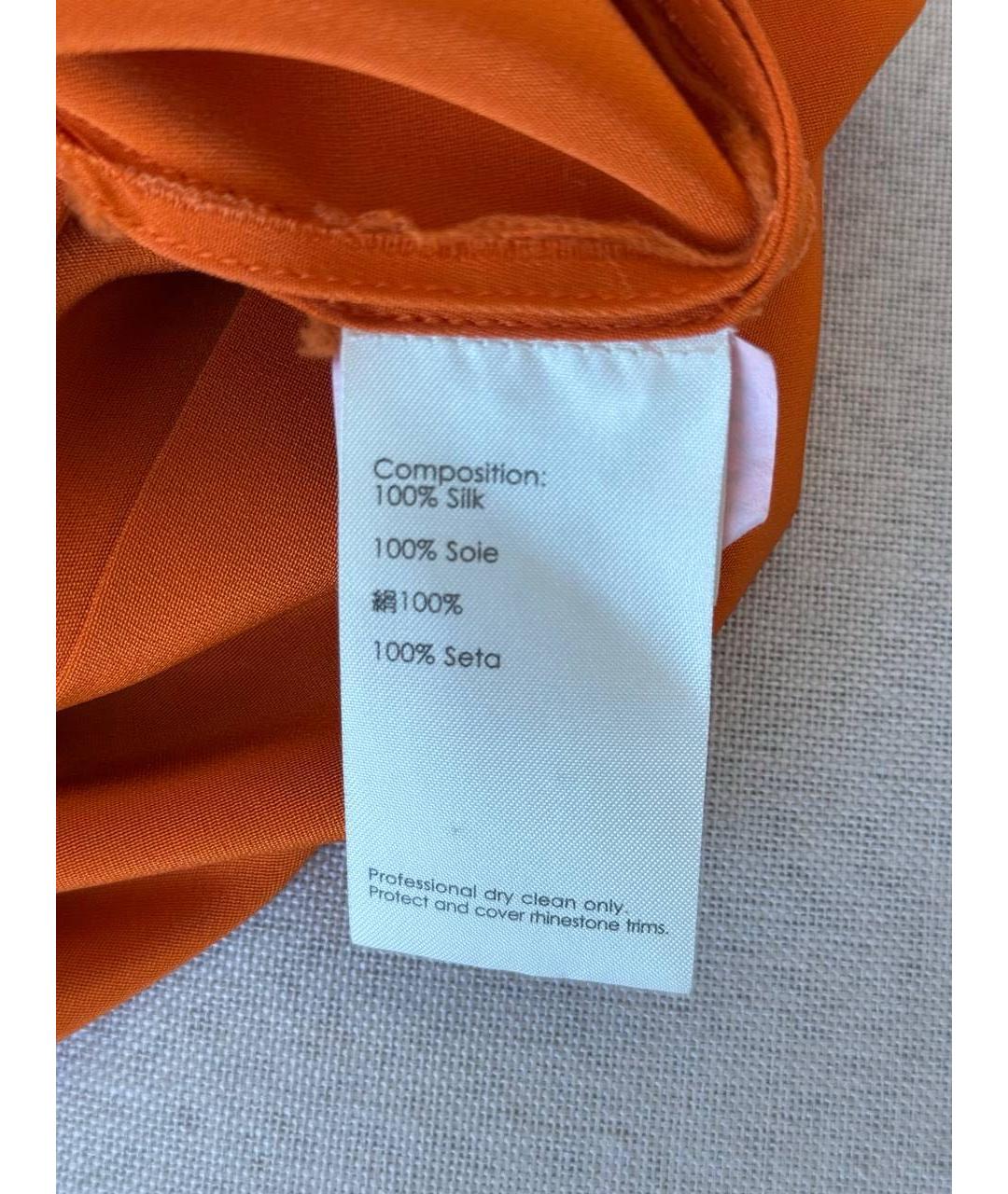 3.1 PHILLIP LIM Оранжевое шелковое коктейльное платье, фото 7
