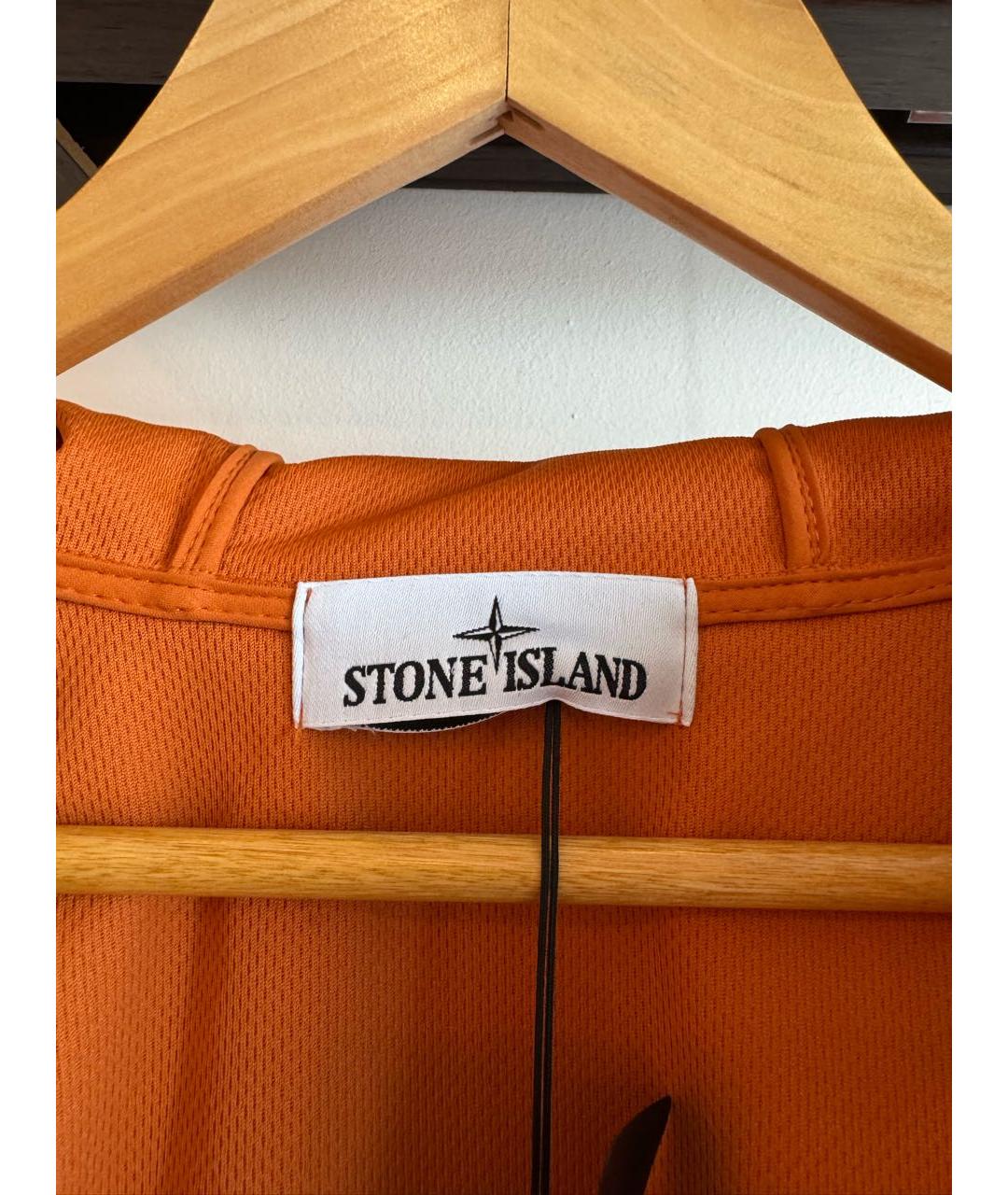 STONE ISLAND Оранжевая полиэстеровая куртка, фото 4