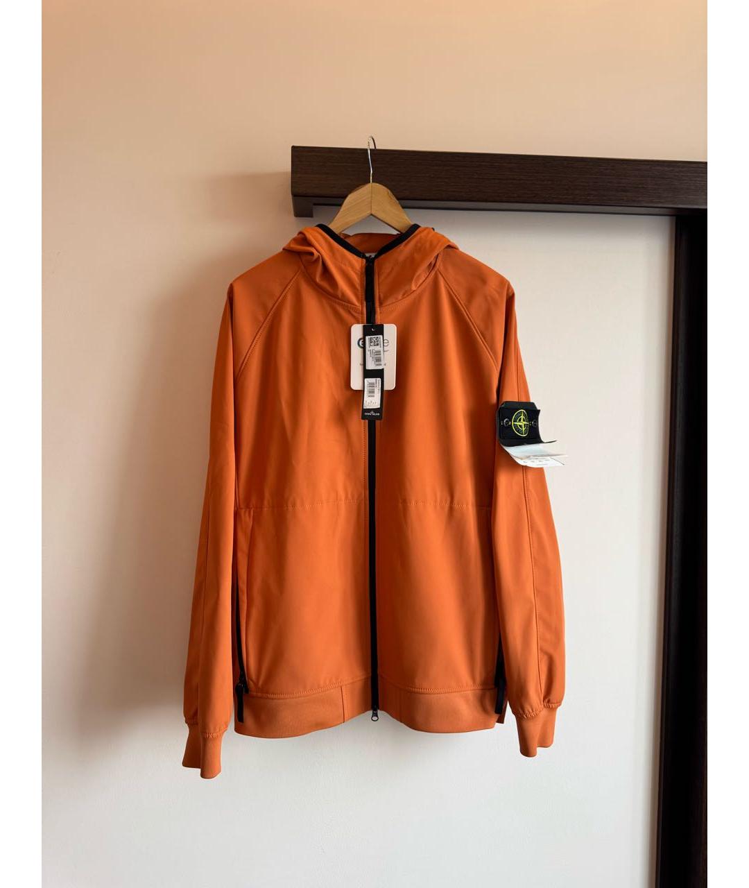 STONE ISLAND Оранжевая полиэстеровая куртка, фото 9
