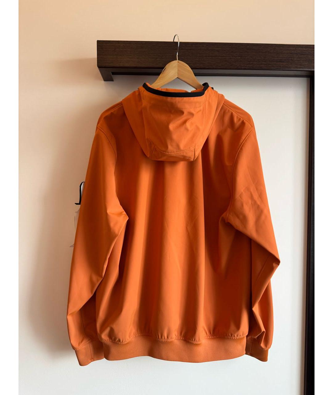 STONE ISLAND Оранжевая полиэстеровая куртка, фото 3