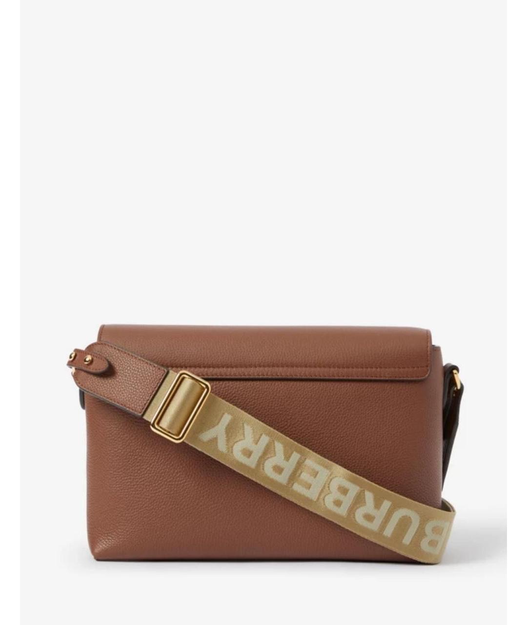 BURBERRY Коричневая кожаная сумка через плечо, фото 3