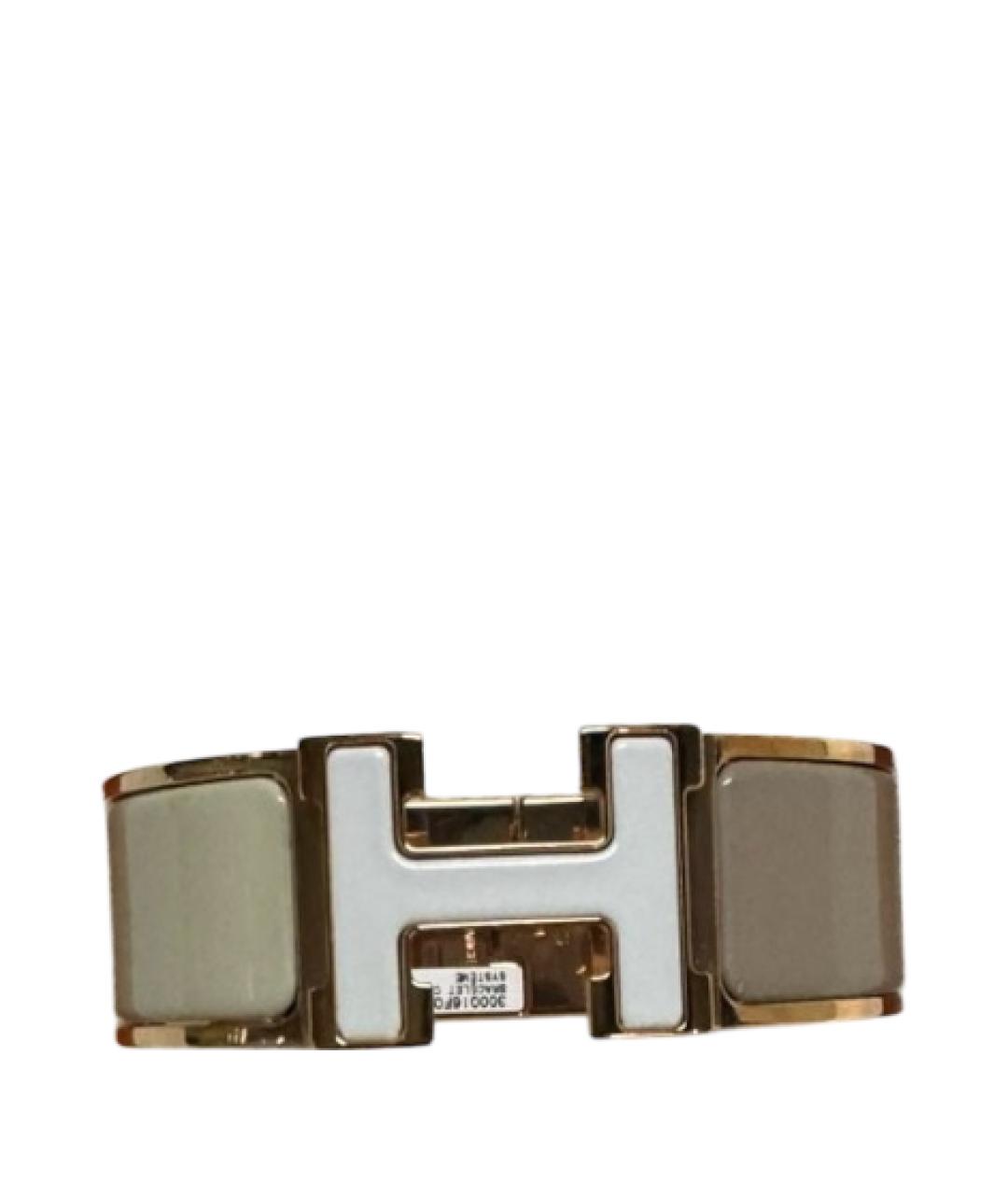 HERMES Золотой металлический браслет, фото 1