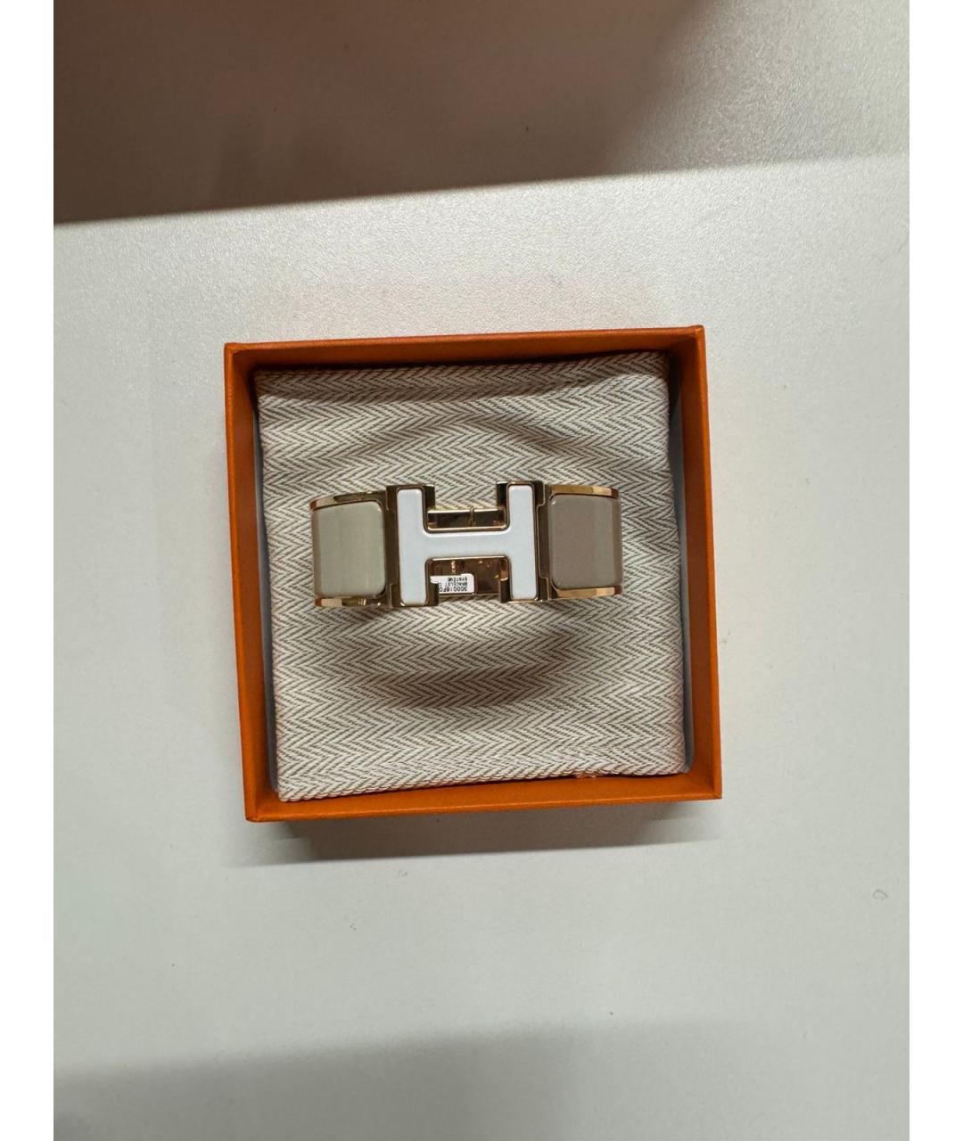 HERMES Золотой металлический браслет, фото 2