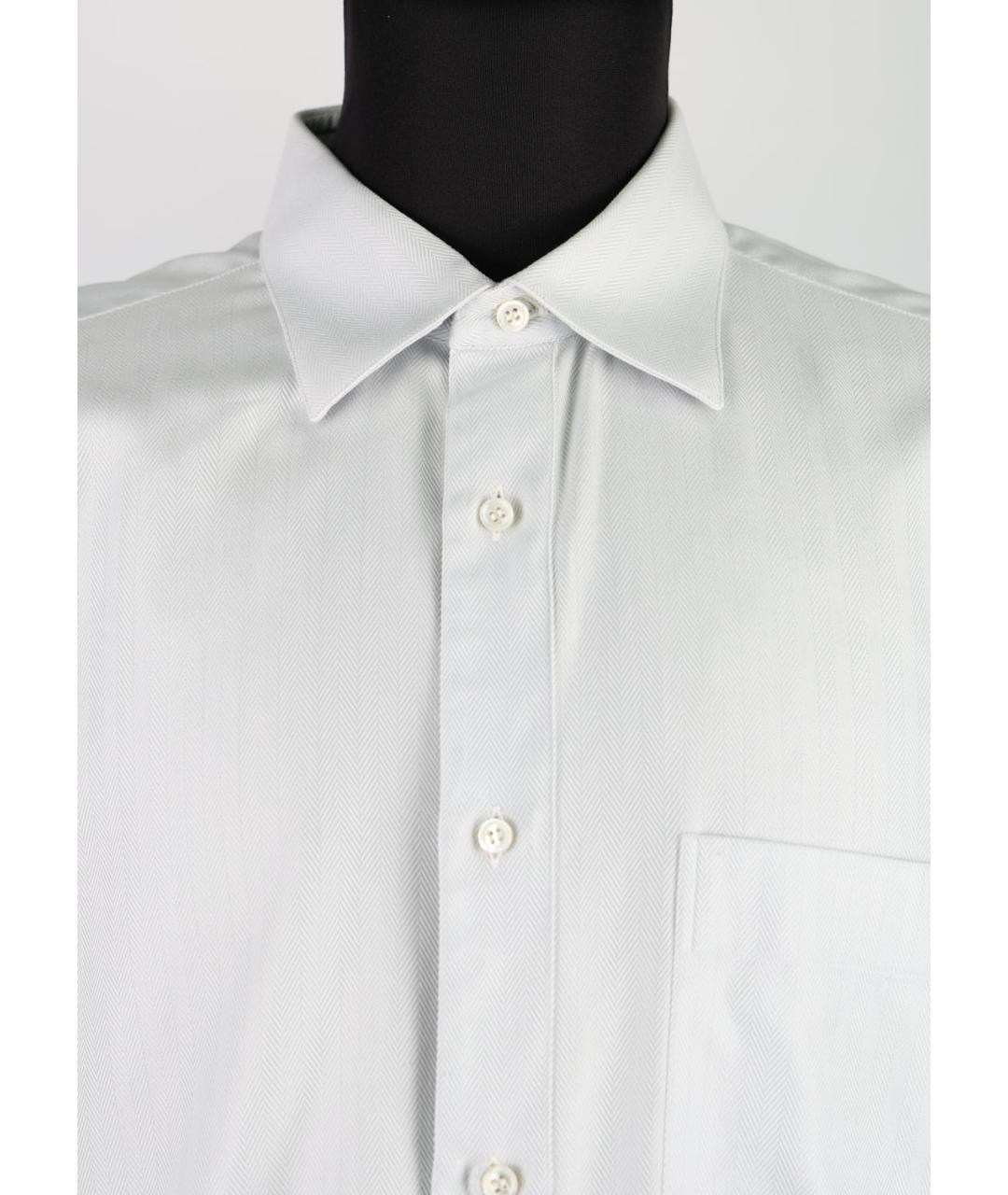 BRIONI Голубая хлопковая классическая рубашка, фото 4