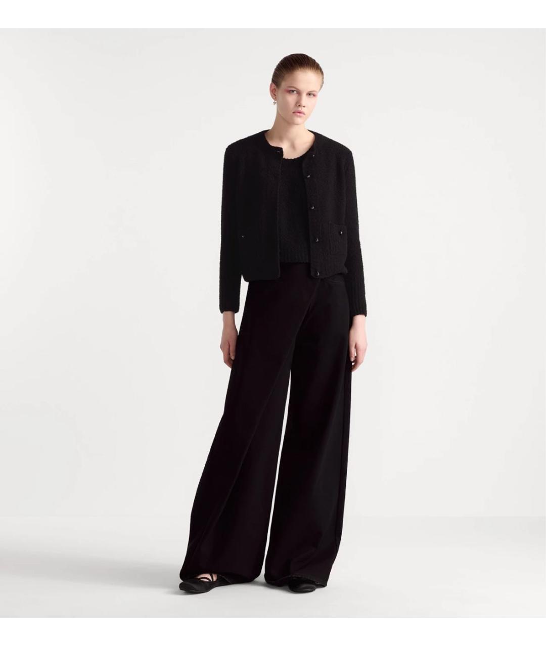 CHRISTIAN DIOR Черный шерстяной кардиган, фото 3