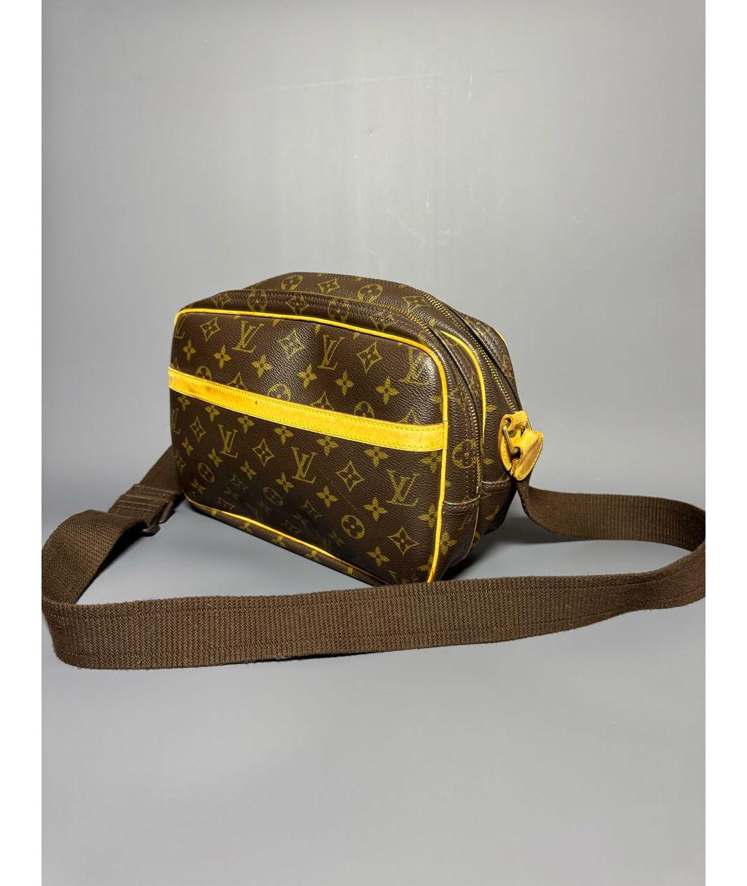 LOUIS VUITTON Коричневая кожаная сумка через плечо, фото 2