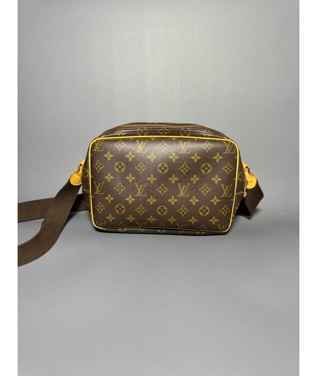 LOUIS VUITTON Коричневая кожаная сумка через плечо, фото 3