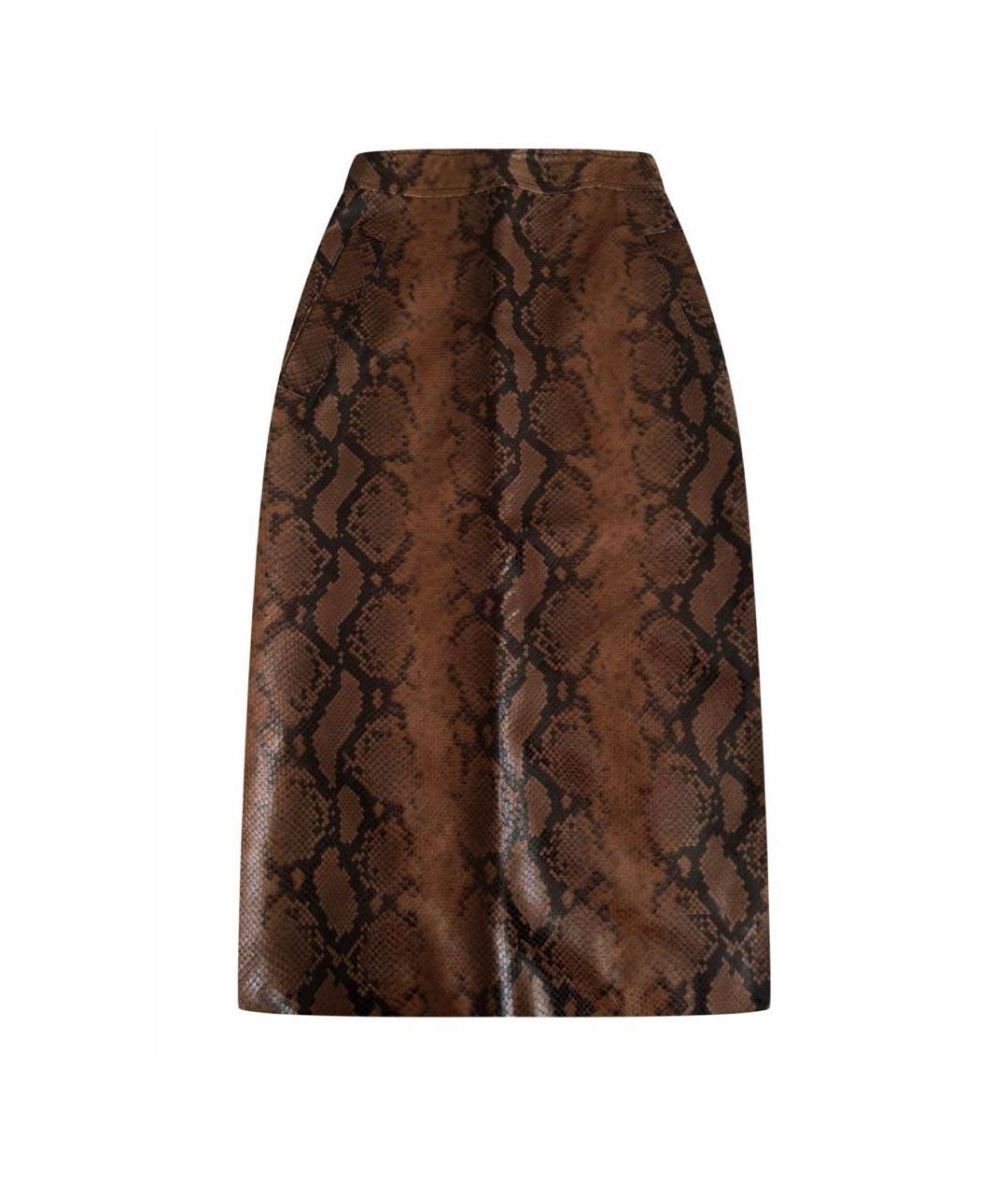 DSQUARED2 Кожаная юбка миди, фото 1